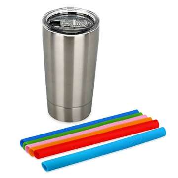 Housavvy Toddler Tumbler with Lid and Straw, 12 Oz