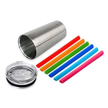 Housavvy Toddler Tumbler with Lid and Straw, 12 Oz