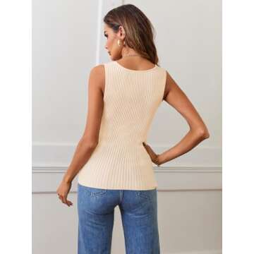 MEROKEETY Women's Ribbed Tank Tops - Summer Essential