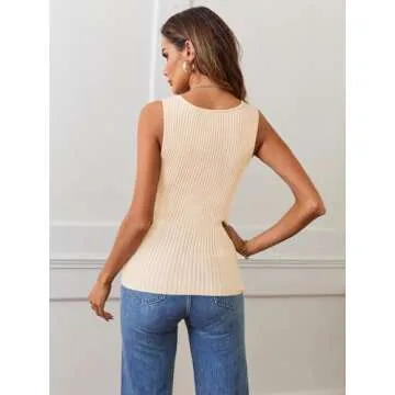 MEROKEETY Women's Ribbed Tank Tops - Summer Essential