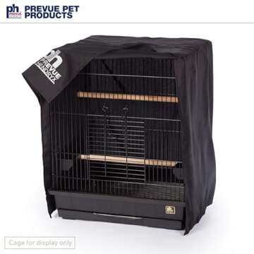 Prevue Hendryx Pet Products Universal Bird Cage Cover, Medium, Black