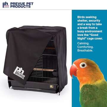 Prevue Hendryx Pet Products Universal Bird Cage Cover, Medium, Black