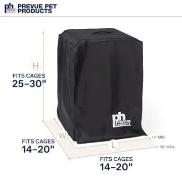 Prevue Hendryx Pet Products Universal Bird Cage Cover, Medium, Black