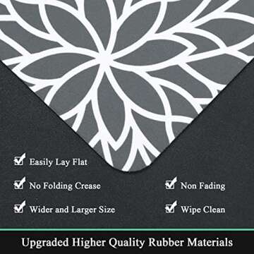 Stylish HEBE Washable Kitchen Rug Set for Comfort and Safety