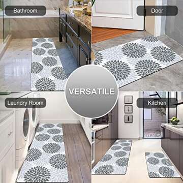 Stylish HEBE Washable Kitchen Rug Set for Comfort and Safety