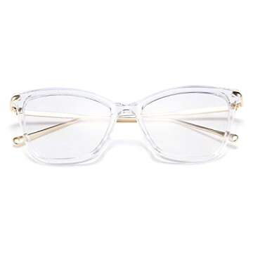 FEISEDY Oversized Cat Eye Glasses Frame Blue Light Blocking Eyewear for Women B2589