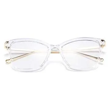 FEISEDY Oversized Cat Eye Glasses Frame Blue Light Blocking Eyewear for Women B2589