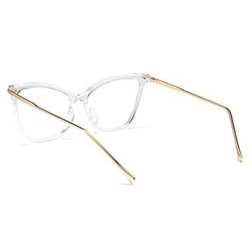 FEISEDY Oversized Cat Eye Glasses Frame Blue Light Blocking Eyewear for Women B2589