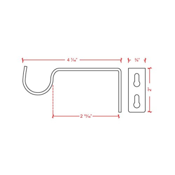 Ivilon Fixed Brackets for Curtain Rods - Durable & Stylish