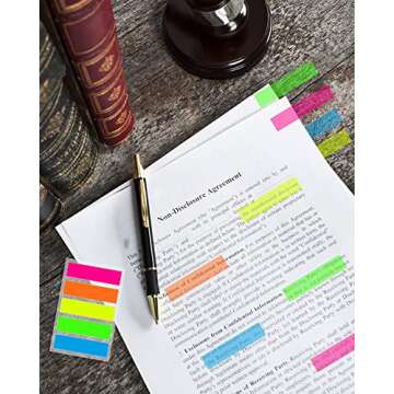 GEAoffice 450 Sheets Transparent Sticky Notes Set - 3x3 inch Clear Sticky Notes Tabs Colorful Self-Adhesive for Book Annotation, See Through Sticky Notes for Tracing, School & Office (9 Pack)