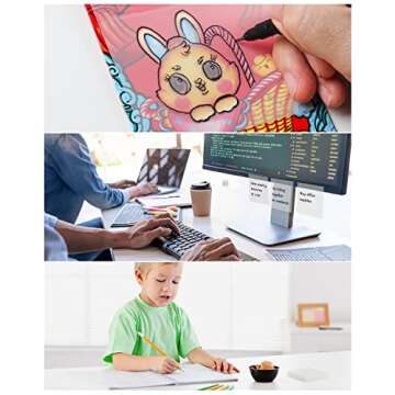 GEAoffice 450 Sheets Transparent Sticky Notes Set - 3x3 inch Clear Sticky Notes Tabs Colorful Self-Adhesive for Book Annotation, See Through Sticky Notes for Tracing, School & Office (9 Pack)