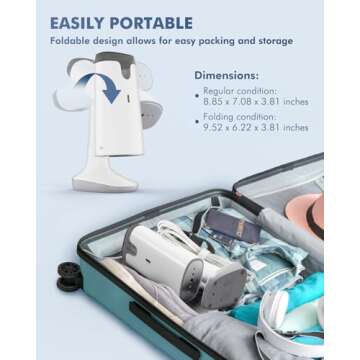 Portable Dual Voltage Travel Steamer for Clothes