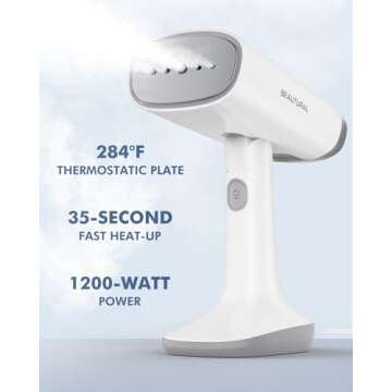 Portable Dual Voltage Travel Steamer for Clothes