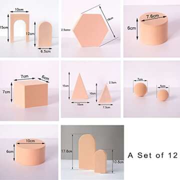 GISELA D Product Photography Props Foam-Photo Decorative Backdrop for Photography for Jewellery,Trin...