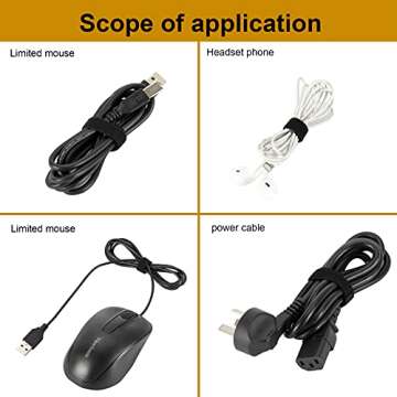 XINYIBO 1/2 inch Reusable Fastening Tape Cable Ties Double-Sided Hook-and-Loop Cable Management Tape (Black 25 Yards)