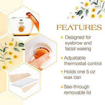 GiGi Hair Removal Wax Warmer, Mini Honee, Warmer for 5 oz. Wax Can