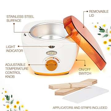 GiGi Hair Removal Wax Warmer, Mini Honee, Warmer for 5 oz. Wax Can