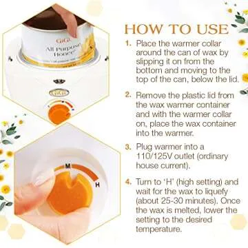 GiGi Hair Removal Wax Warmer, Mini Honee, Warmer for 5 oz. Wax Can
