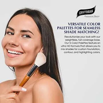 Graftobian HD Foundation Palette - Warm #3, Full Coverage Makeup