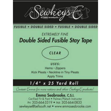 Field's Fabrics Clear 1/4" Double Sided Fusible Stay Tape - The Essential Sewing Aid