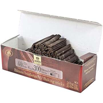 Cacao Barry Callebaut Dark Chocolate Baking Sticks 44%
