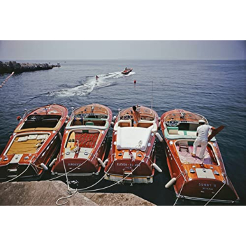 SLIM AARONS Hotel Du Cap Eden Roc Boats Fine Art Print - Luxury Wall Art