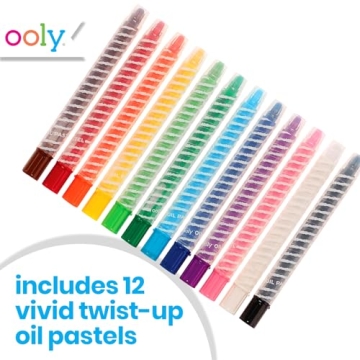 Ooly Twisty Stix 12 Pack Twistable Oil Pastels for Kids