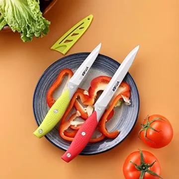 VITUER 3PCS Multicolor Chef Knife Set for Kitchen