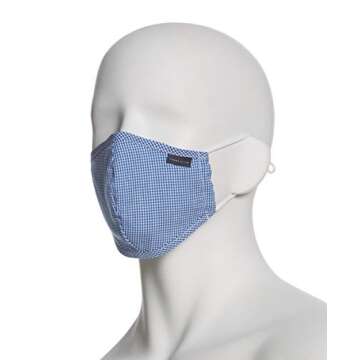Perry Ellis Reusable Rounded Woven Fabric Face Masks (Pack of 3, Prints and Colors), Assorted Light ...