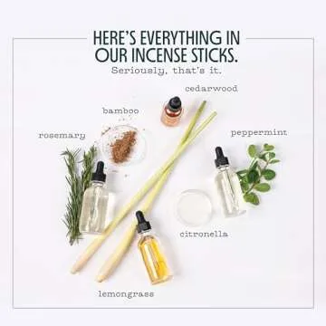 Murphy’s Naturals Mosquito Repellent Incense Sticks (12 Count) | Proven, Natural Ingredients Like Rosemary, Lemongrass and Citronella | Each Stick Protects 2.5+ Hours | Great for The Yard and Camping