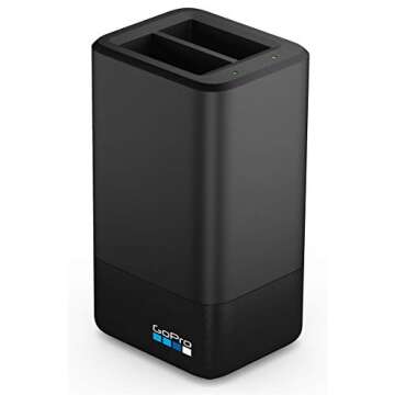 GoPro Dual Battery Charger + Battery - Quick Charge & LED Status Indicator