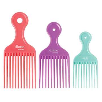 Diane DBC008 Assorted Lift Combs - 3 PC Set