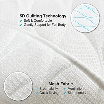 Comfortable Full Body Bath Pillow with Quick Drying Mesh