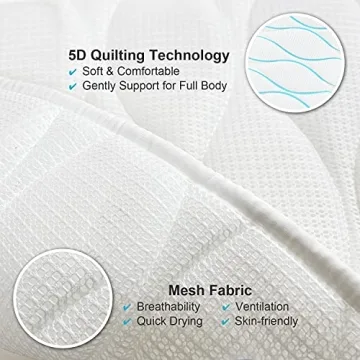 Comfortable Full Body Bath Pillow with Quick Drying Mesh