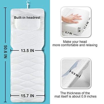 Comfortable Full Body Bath Pillow with Quick Drying Mesh