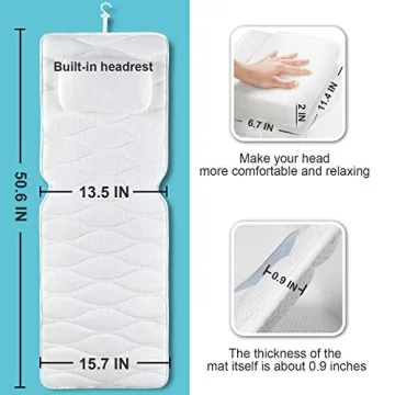 Comfortable Full Body Bath Pillow with Quick Drying Mesh