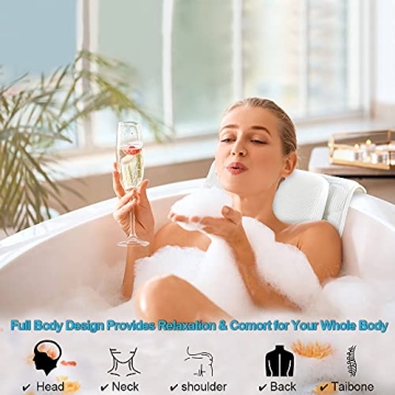 Comfortable Full Body Bath Pillow with Quick Drying Mesh