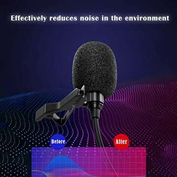 UDEE Microphone Lavalier Microphone for iPhone, Mini Portable for Live, Interview, Meeting and Other Scenarios