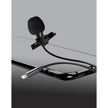 UDEE Microphone Lavalier Microphone for iPhone, Mini Portable for Live, Interview, Meeting and Other Scenarios
