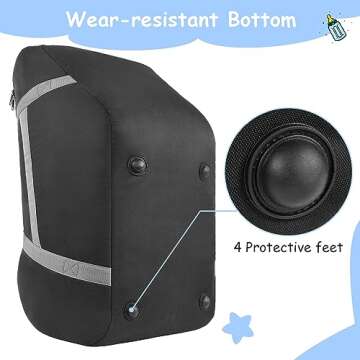 YOREPEK Padded Car Seat Travel Bag Compatible with UPPAbaby MESA V2 without Base, Fit for Nuna Pipa without Base, Infant Car Seat Bags for Air Travel, Carseat Travel Cover for Baby Airplane Essentials