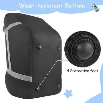 YOREPEK Padded Car Seat Travel Bag Compatible with UPPAbaby MESA V2 without Base, Fit for Nuna Pipa without Base, Infant Car Seat Bags for Air Travel, Carseat Travel Cover for Baby Airplane Essentials