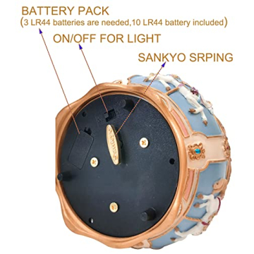 Singeek You are My Sunshine Music Box Carousel Horses Unicorn Musical Box with Sankyo 18-Note Wind Up for Kids Girls Christmas Birthday Gifts