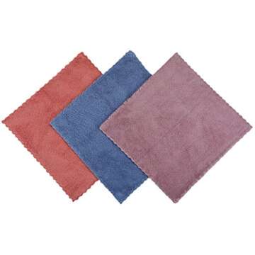 HOPESHINE Face Makeup Remover Cloths Wash Cloth for Face Towels Facial Cleaning Wipes Reusable Soft for Sensitive Skin Erase Mascara, Eyeliner, Foundation, Lipstick with Just Water 12 inch X 12 inch