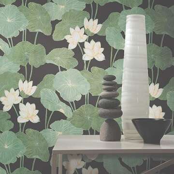 RoomMates Lily Pad Peel and Stick Wallpaper - Transform Your Space