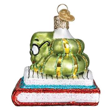 Old World Christmas Bookworm Glass Blown Ornaments for Christmas Tree