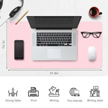 Leather Desk Pad Protector for Home or Office Use