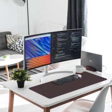 Leather Desk Pad Protector for Home or Office Use