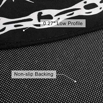 Black Rug for Bedroom,3'4"x4'Valentines Day Non-Slip Washable Rug for Entryway,Valentines Heart Shaped Romantic Carpet for Living Room,Goth Love Rug for Laundry Room Hallway Entrance