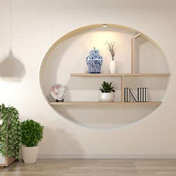 ARTLINE Jingdezhen Ceramic Ginger Jar with Lid, Chinese Style Temple Jar, Blue and White Decorative Vase for Home Decor, Ceramic Storage Jar for Home Kitchen Dining Decoration