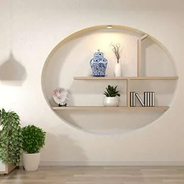 ARTLINE Jingdezhen Ceramic Ginger Jar with Lid, Chinese Style Temple Jar, Blue and White Decorative Vase for Home Decor, Ceramic Storage Jar for Home Kitchen Dining Decoration